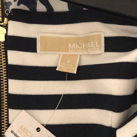 NWT Michael Kors Striped dress size 6 - Picture 6 of 9